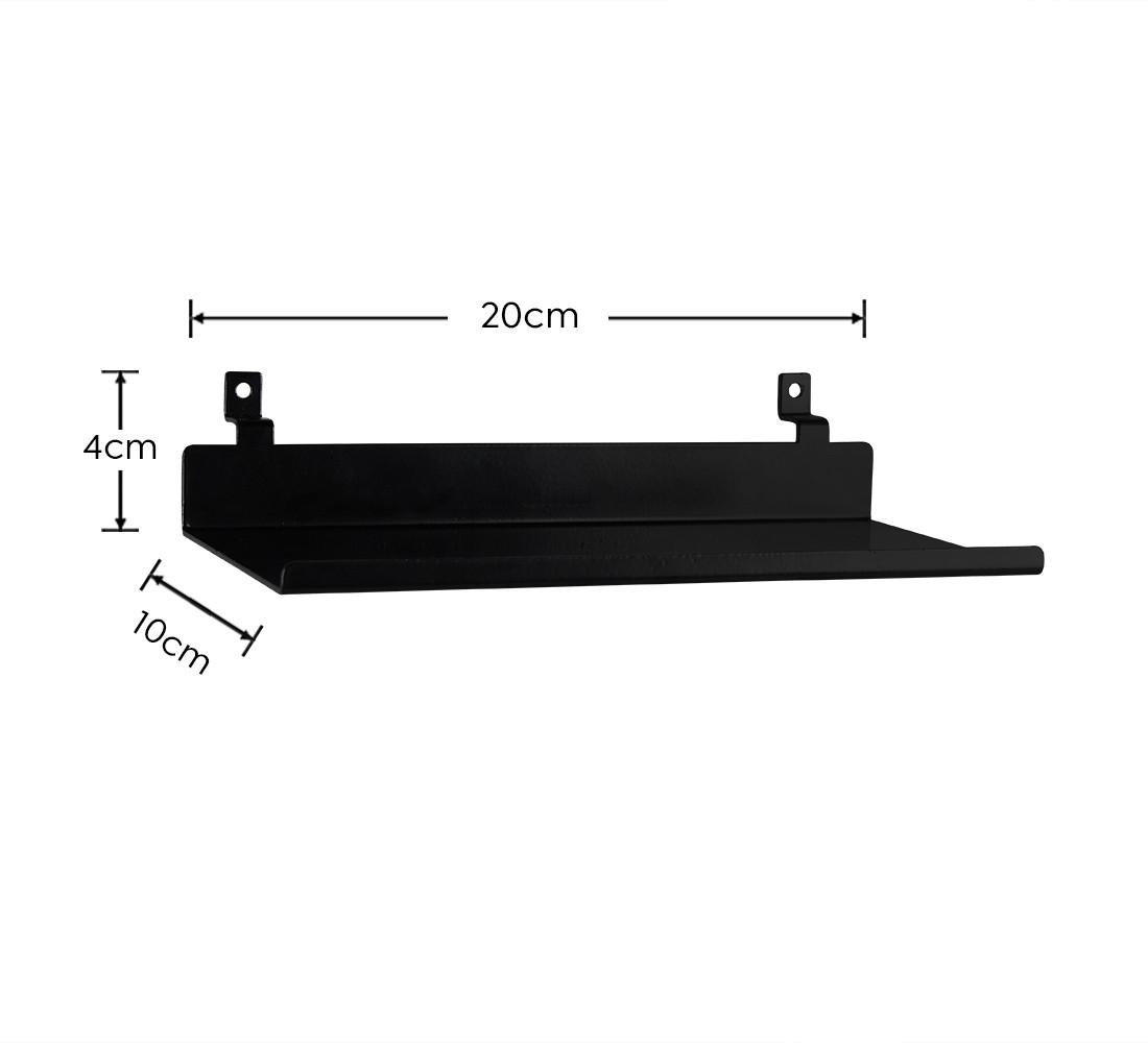 HYLLA GRACE -SB- - svart, Modern, metall (20/4/10cm) - Mömax