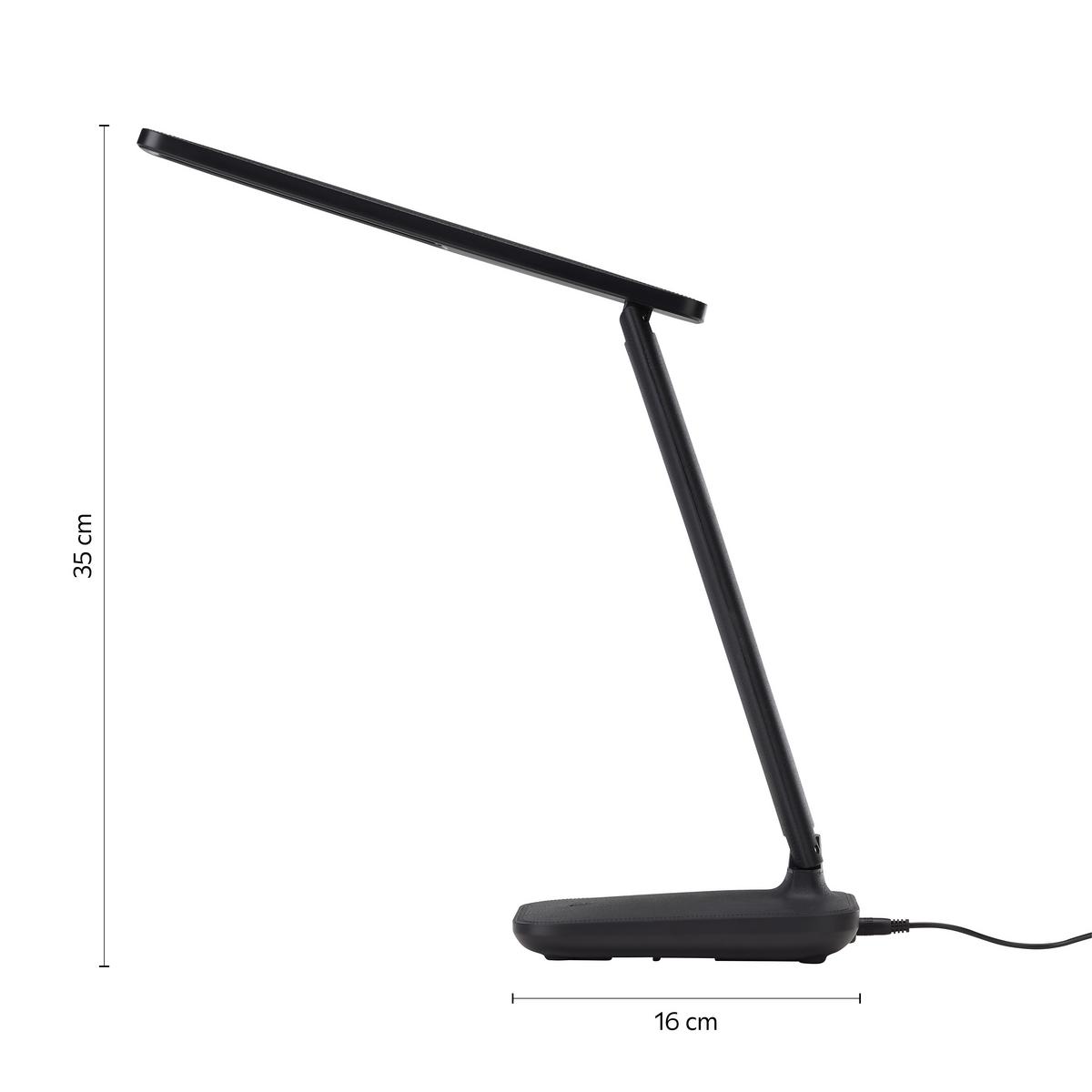 Schreibtischleuchte Denise max. 6 Watt - Schwarz, Lifestyle, Kunststoff (35cm) - Modern Living