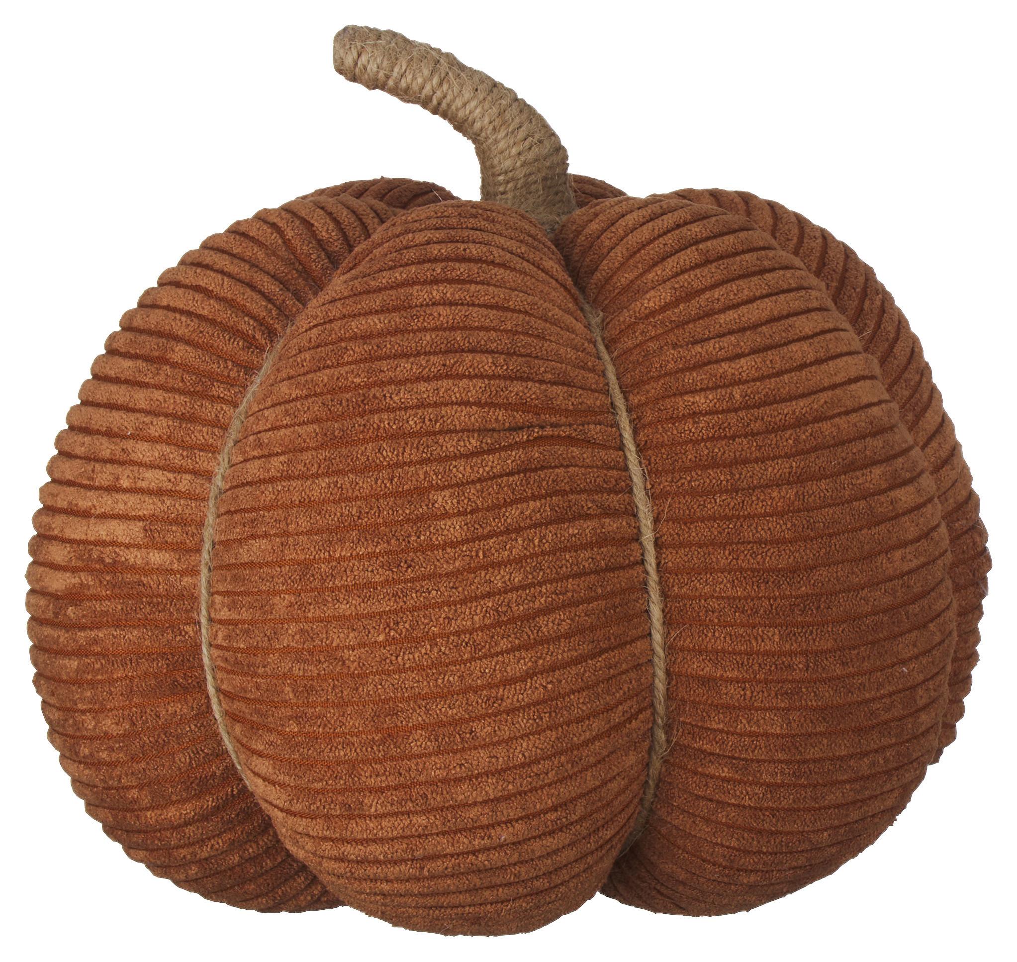 Dekokürbis Pumpkin Braun - Braun, Textil (21/15cm) - Mömax