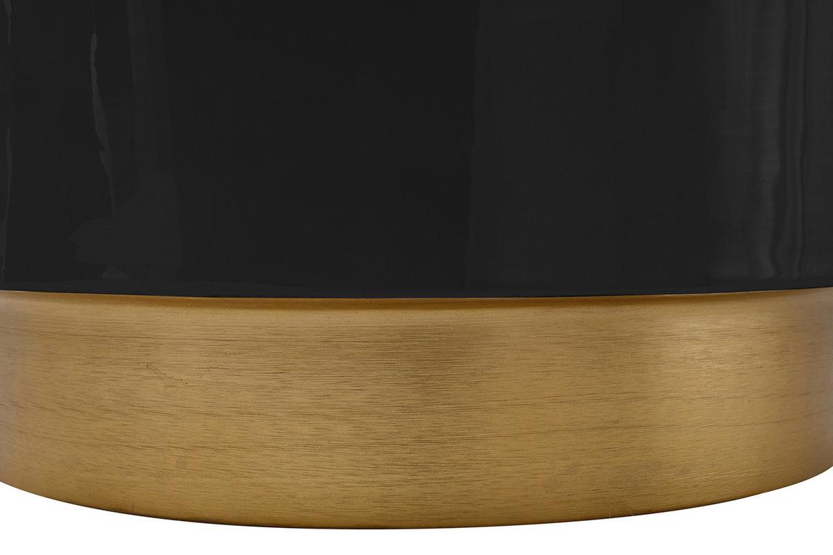 HOCKER ARTISSE 250 - Goldfarben/Schwarz, Design, Metall (51,5/43cm) - Kayoom