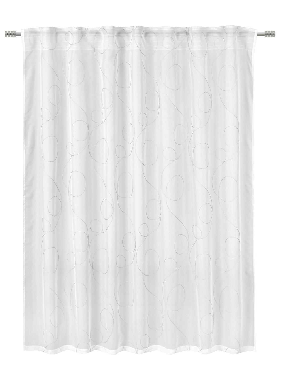 Gotova Zavjesa Marion - bijela/antracit, Moderno, tekstil (140/145cm) - Mömax