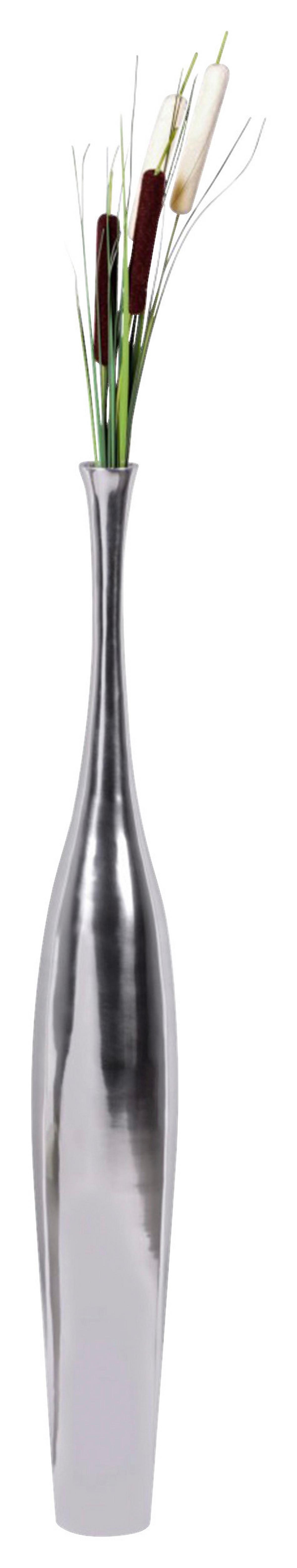 Dekorativna Vaza Wohnling - srebrne barve, Moderno, kovina (13/100/13cm) - MID.YOU