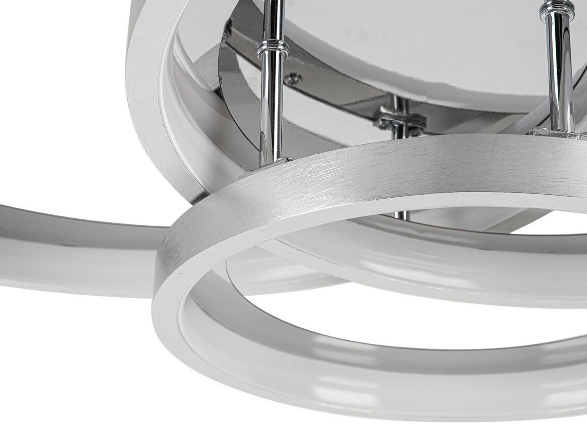LAMPA SUFITOWA LED MATTEO *SBN*SH* - kolor aluminiowy/kolor chromowy, Design, tworzywo sztuczne/metal (54,2/46,8/11cm) - Novel