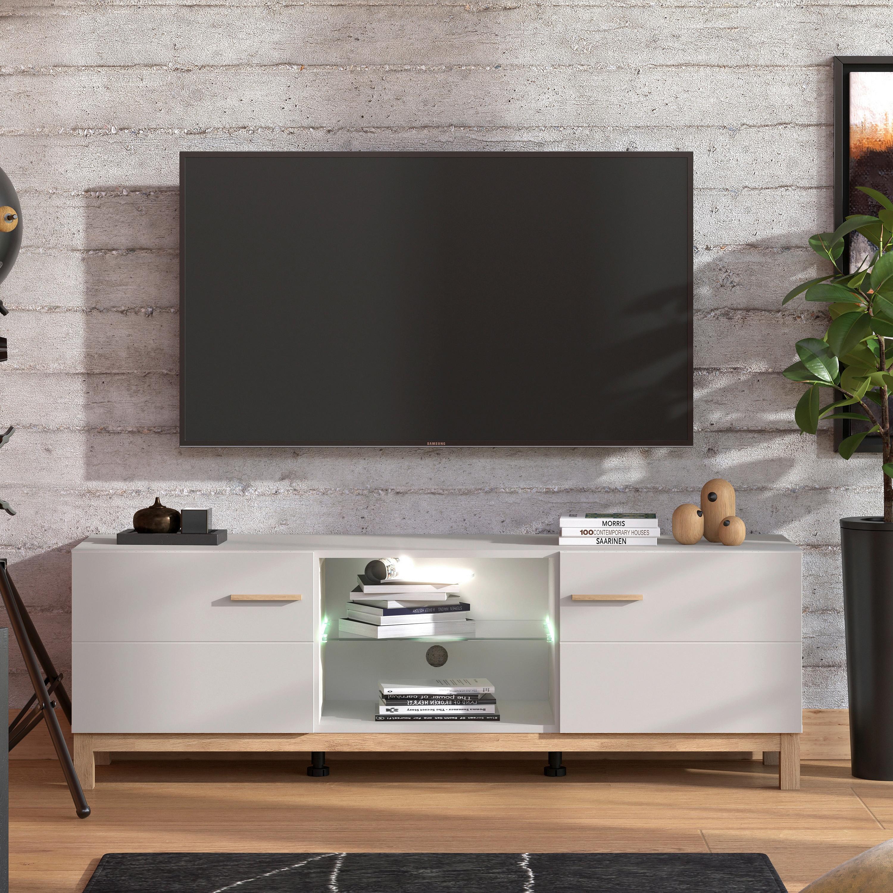 TV-Element Essex Ksm Kaschmir/Eiche Artisan - Kaschmir/Eiche Artisan, MODERN, Holzwerkstoff (154/50/41cm) - P & B