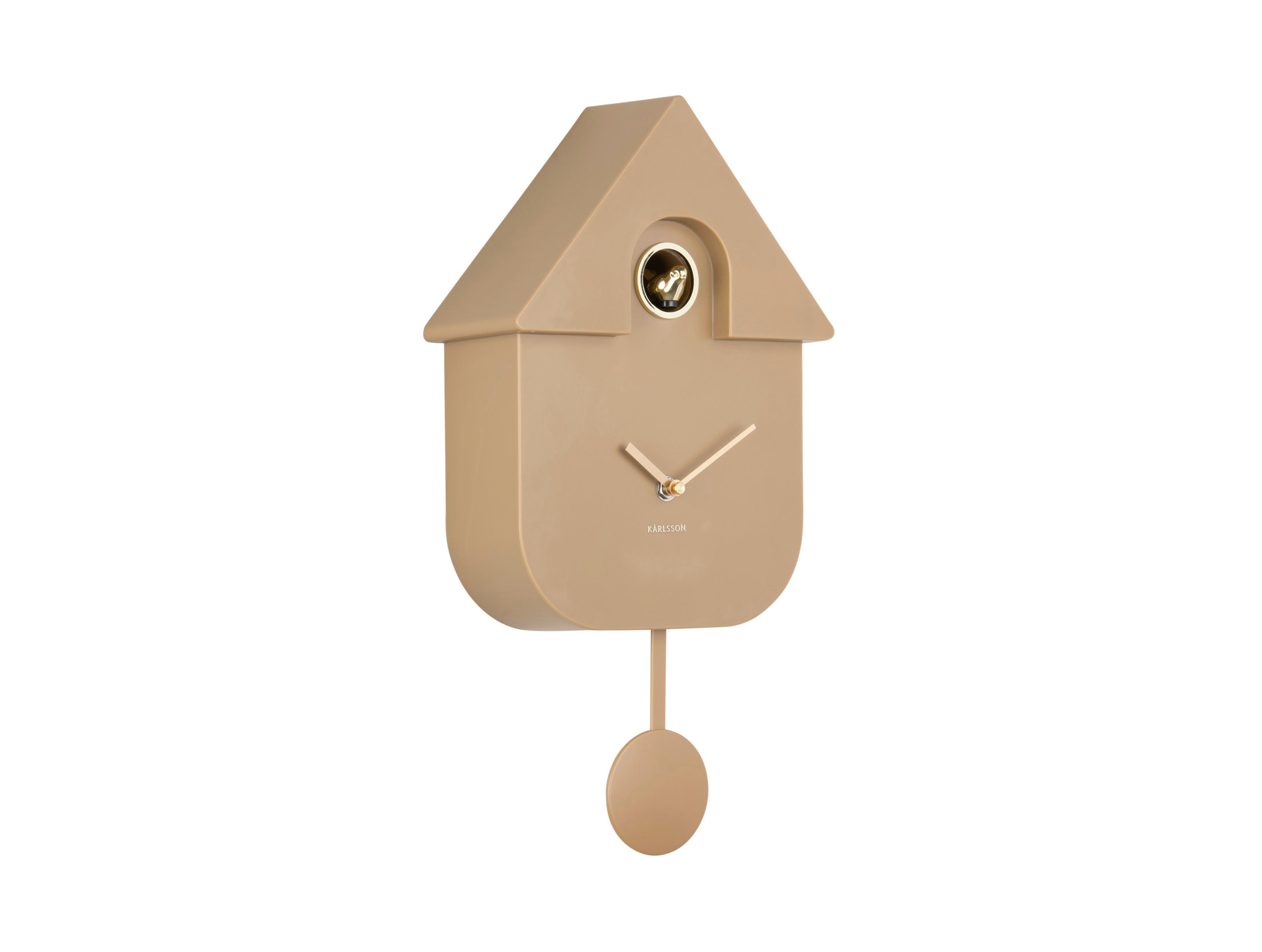 ZEGAR ŚCIENNY MODERN CUCKOO ORO - mokka, Basics, tworzywo sztuczne (41/21.5cm) - Karlsson