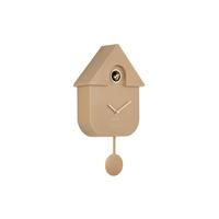 ZEGAR ŚCIENNY MODERN CUCKOO ORO - mokka, Basics, tworzywo sztuczne (41/21.5cm) - Karlsson