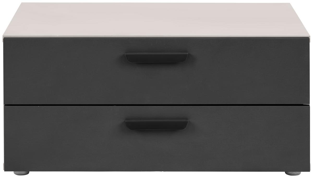 Ladice Basic - kašmir/antracit, Konvencionalno, drvni materijal (74/35/51,9cm)