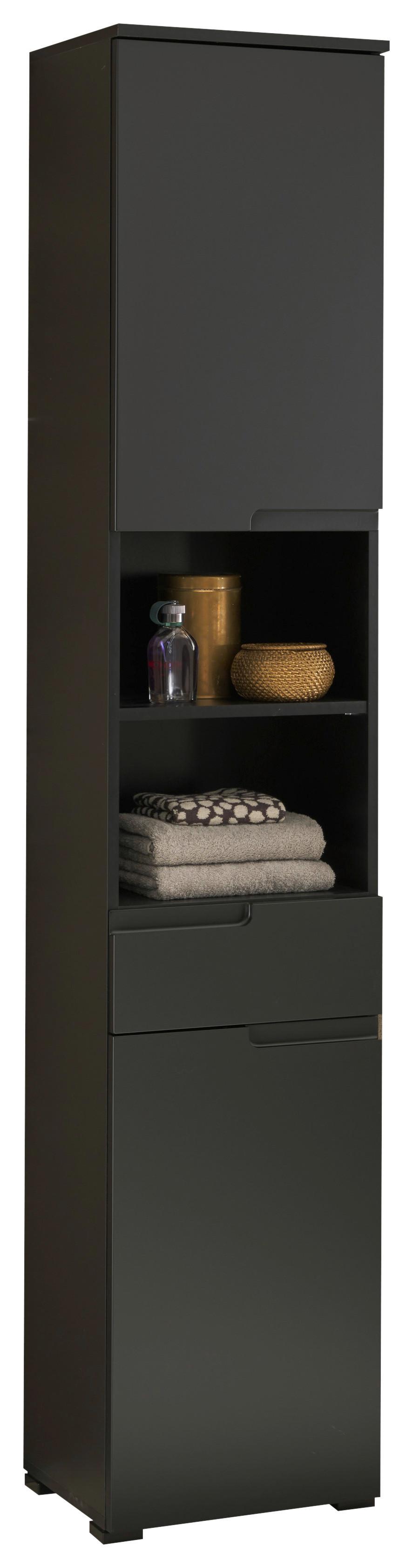 SZAFKA WYSOKA SPICE - czarny, Modern, materiał drewnopochodny/tworzywo sztuczne (40/191/32cm) - MID.YOU