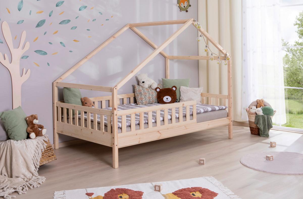Hausbett Lou ca. 140x200 cm Holz - Naturfarben, MODERN, Holz (140/200cm) - MID.YOU