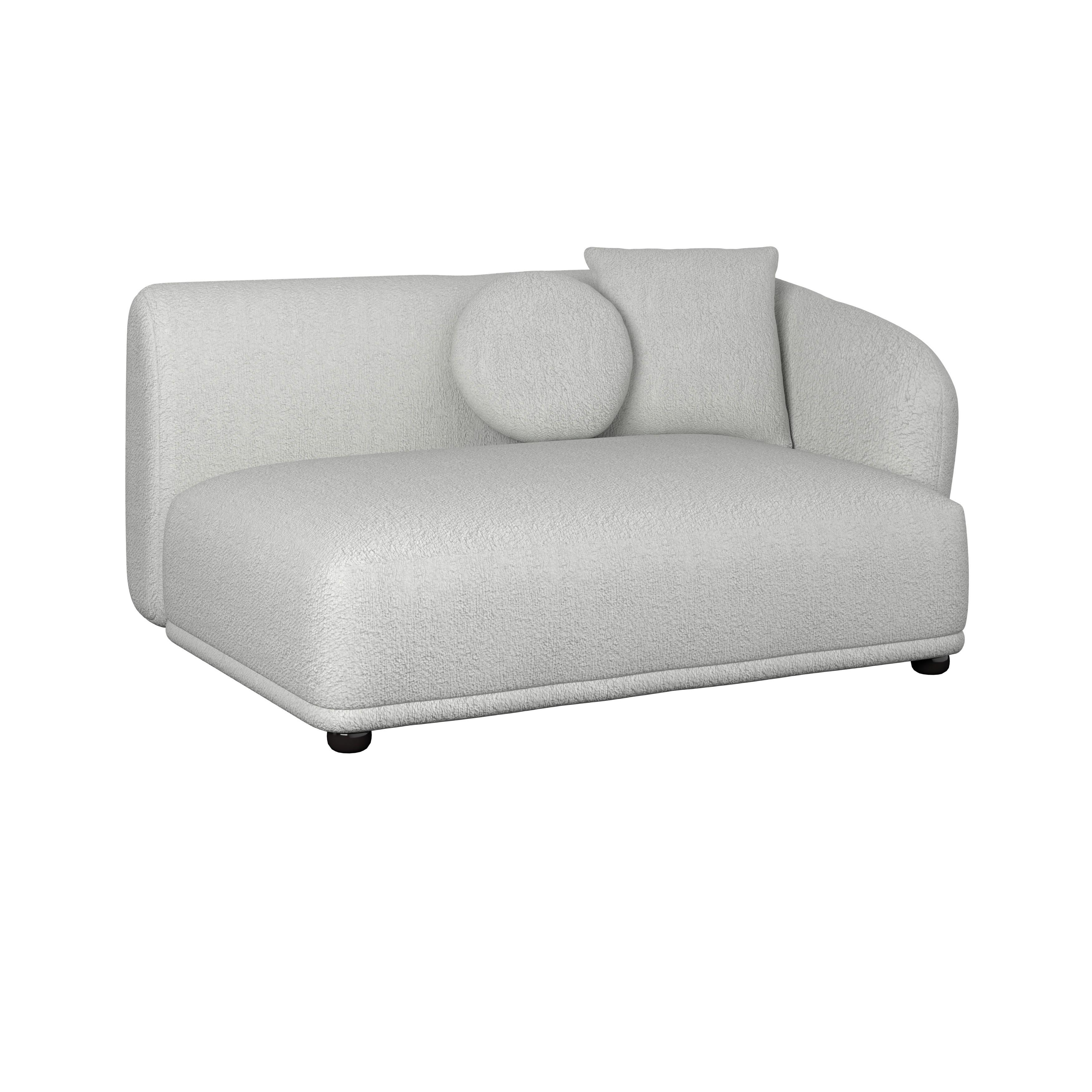 HÖRNSOFFA KIRA - vit/svart, Modern, trä/textil (408/108cm) - Bessagi Home
