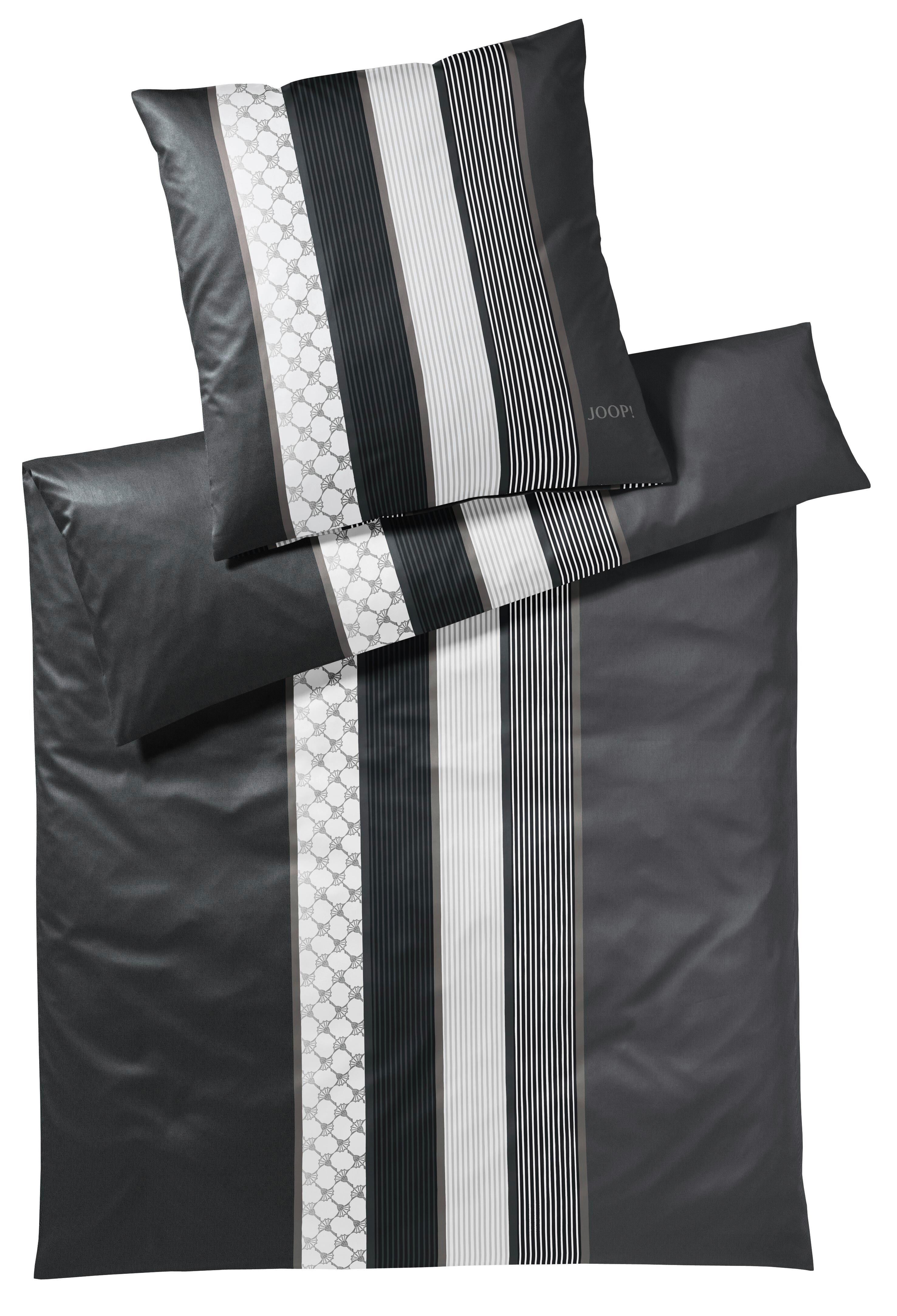 POŚCIEL JOOP! CORNFLOWER STRIPES - czarny/biały, Basics, tkanina (155/220cm) - Joop!