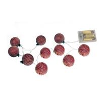 Lichterkette Bubble Dunkelrosa max. 0,6 Watt - Dunkelrosa, Glas/Kunststoff (210cm) - Mömax