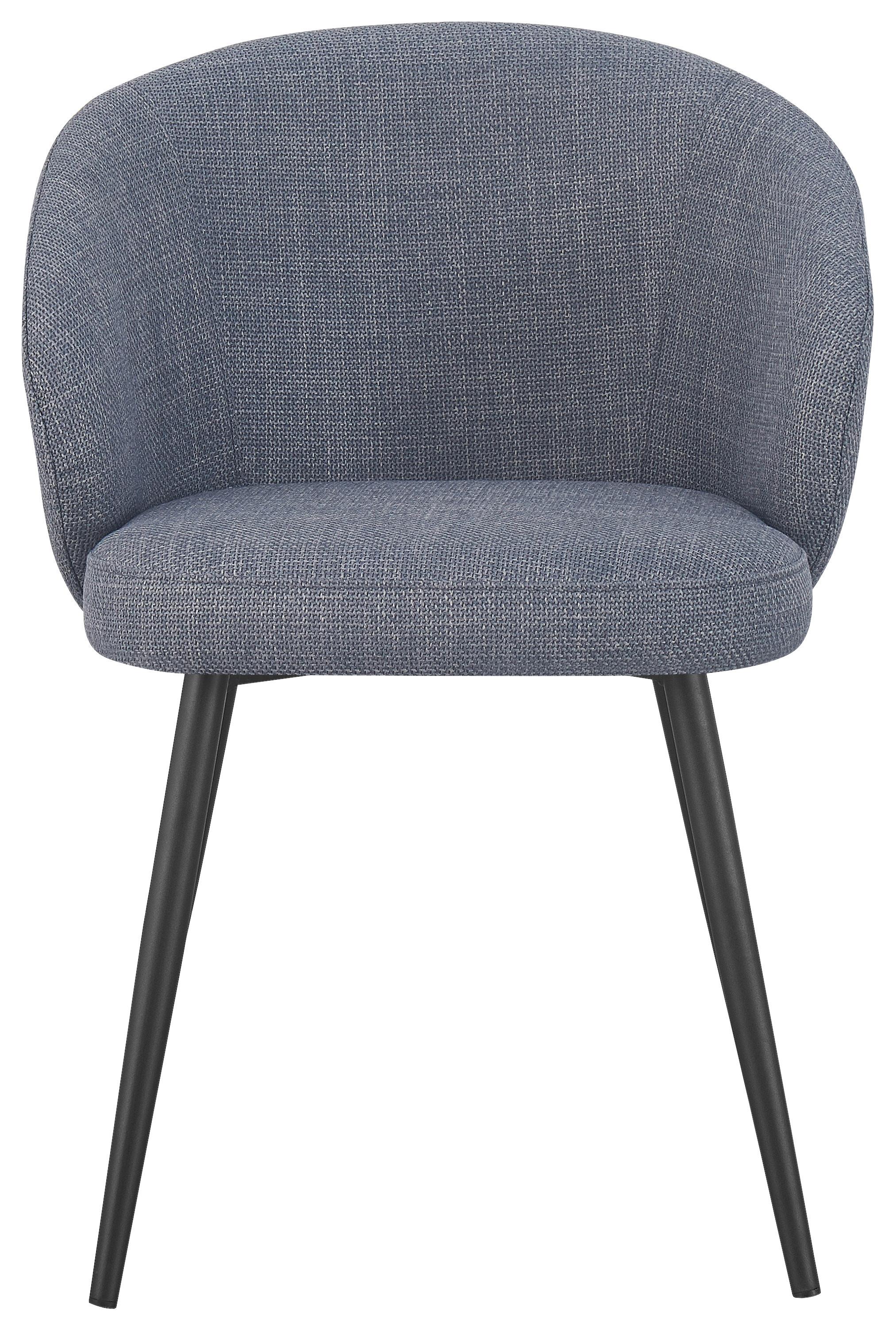 Stuhl Nala Grau - Schwarz/Grau, LIFESTYLE, Textil/Metall (57/76/60cm) - Mömax