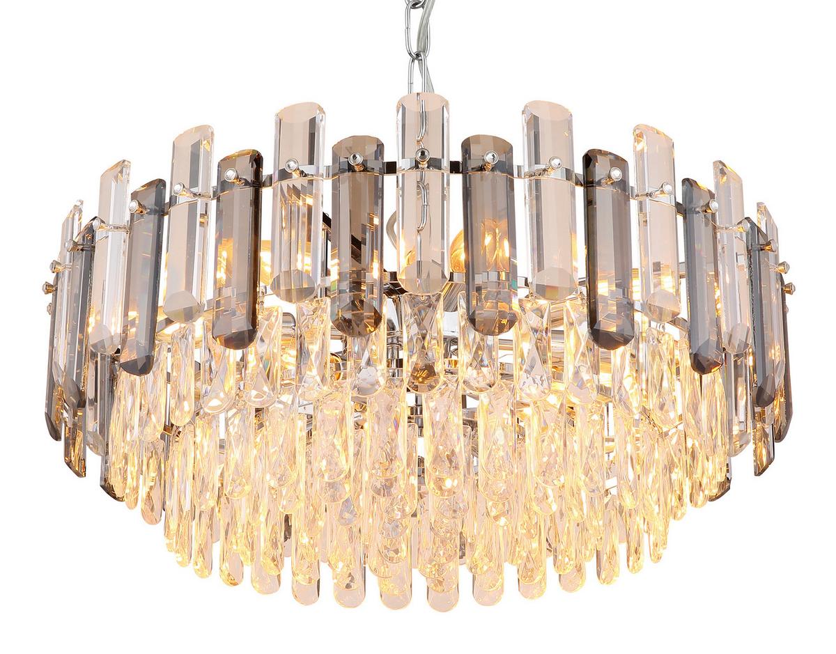 HÄNGELEUCHTE 63109H - Klar/Chromfarben, Konventionell, Glas/Kunststoff (59/132cm) - Globo