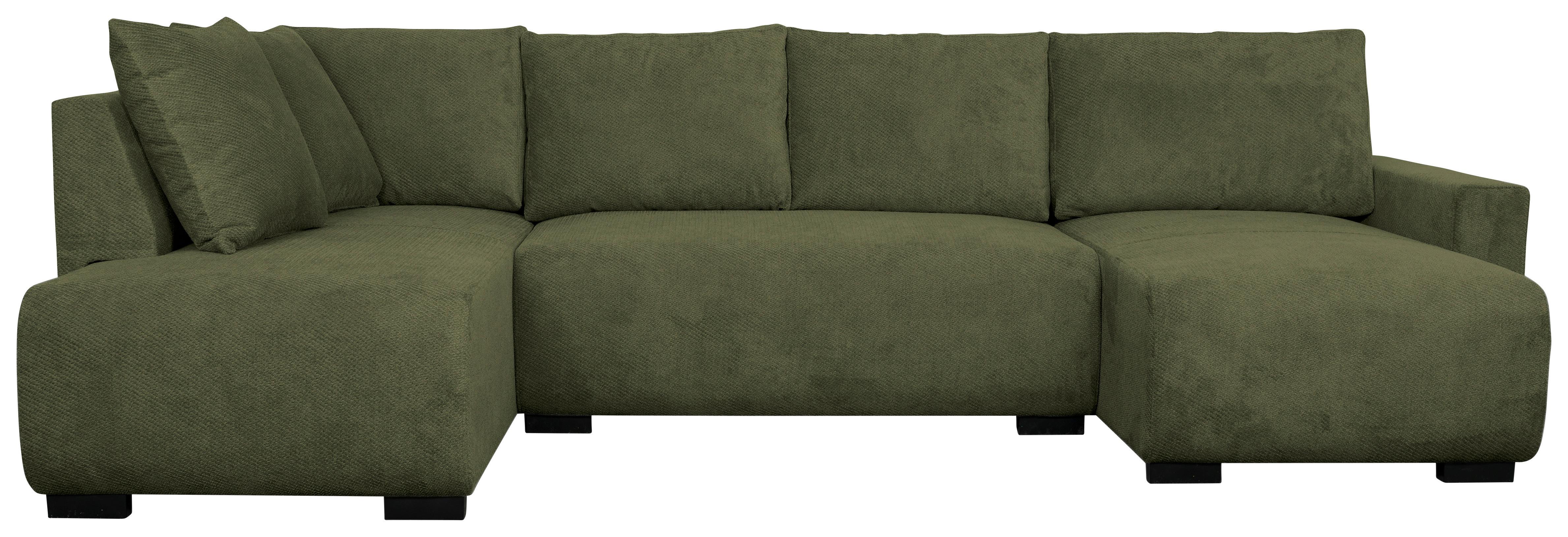 Kutna Garnitura Veronice - maslinasto zelena/plava, Trend, tekstil/plastika (171/313/141cm) - Modern Living