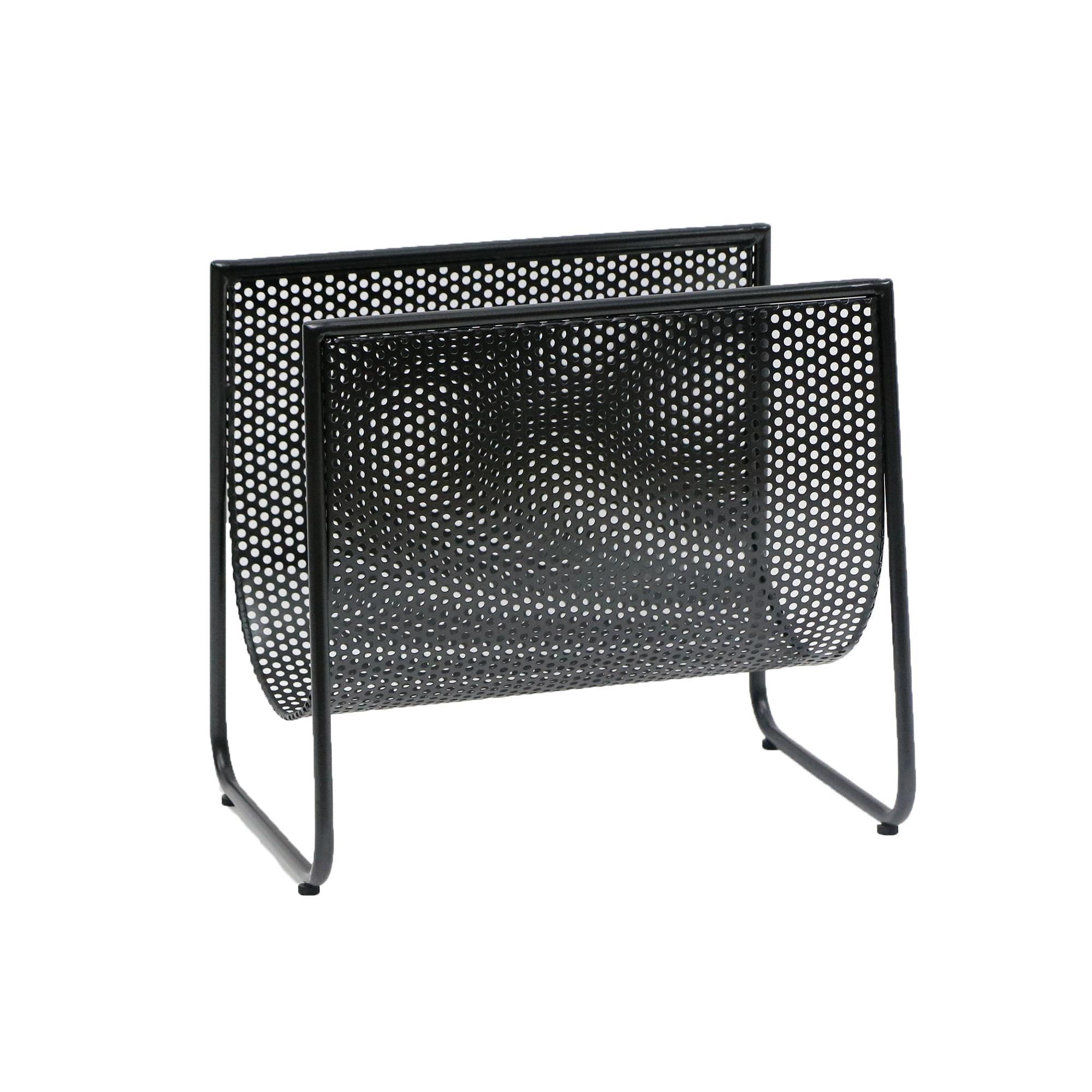 Zeitungsständer Tina aus Metall - Schwarz, Modern, Metall (35/31,5/25cm) - Modern Living