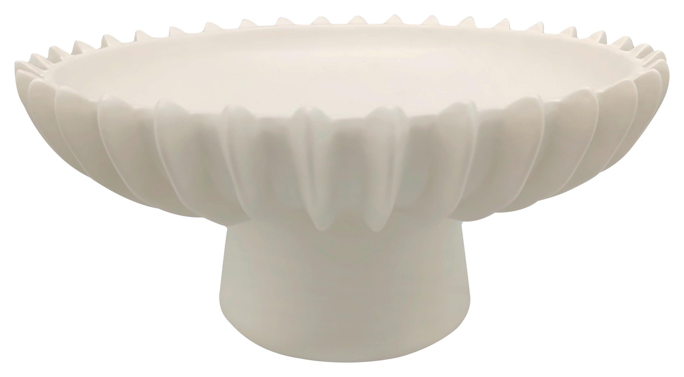 Dekoschale Feline Weiß - Weiß, KONVENTIONELL, Keramik (26/13,5cm) - Mömax