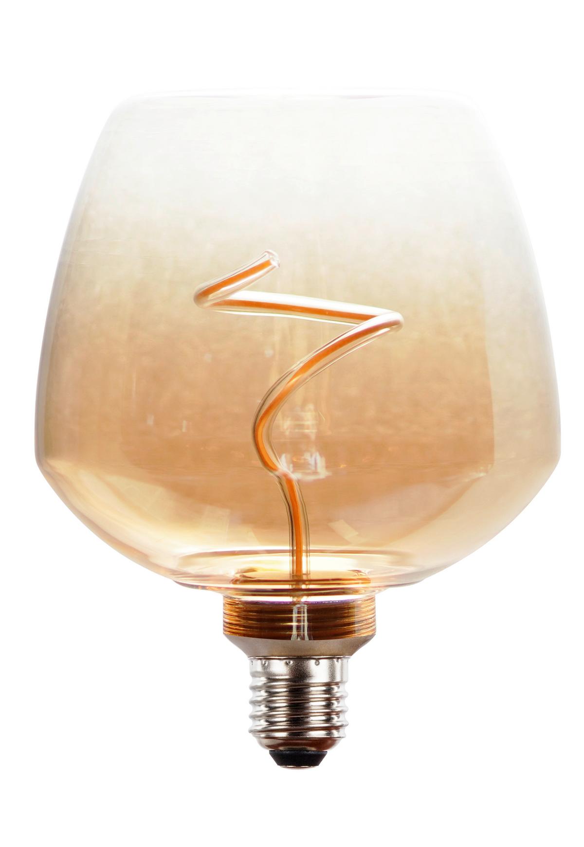 Led Fényforrás 4w E27 - borostyánszínű/átlátszó, Modern, Üveg/fém (12,3/16,3cm) - Mömax