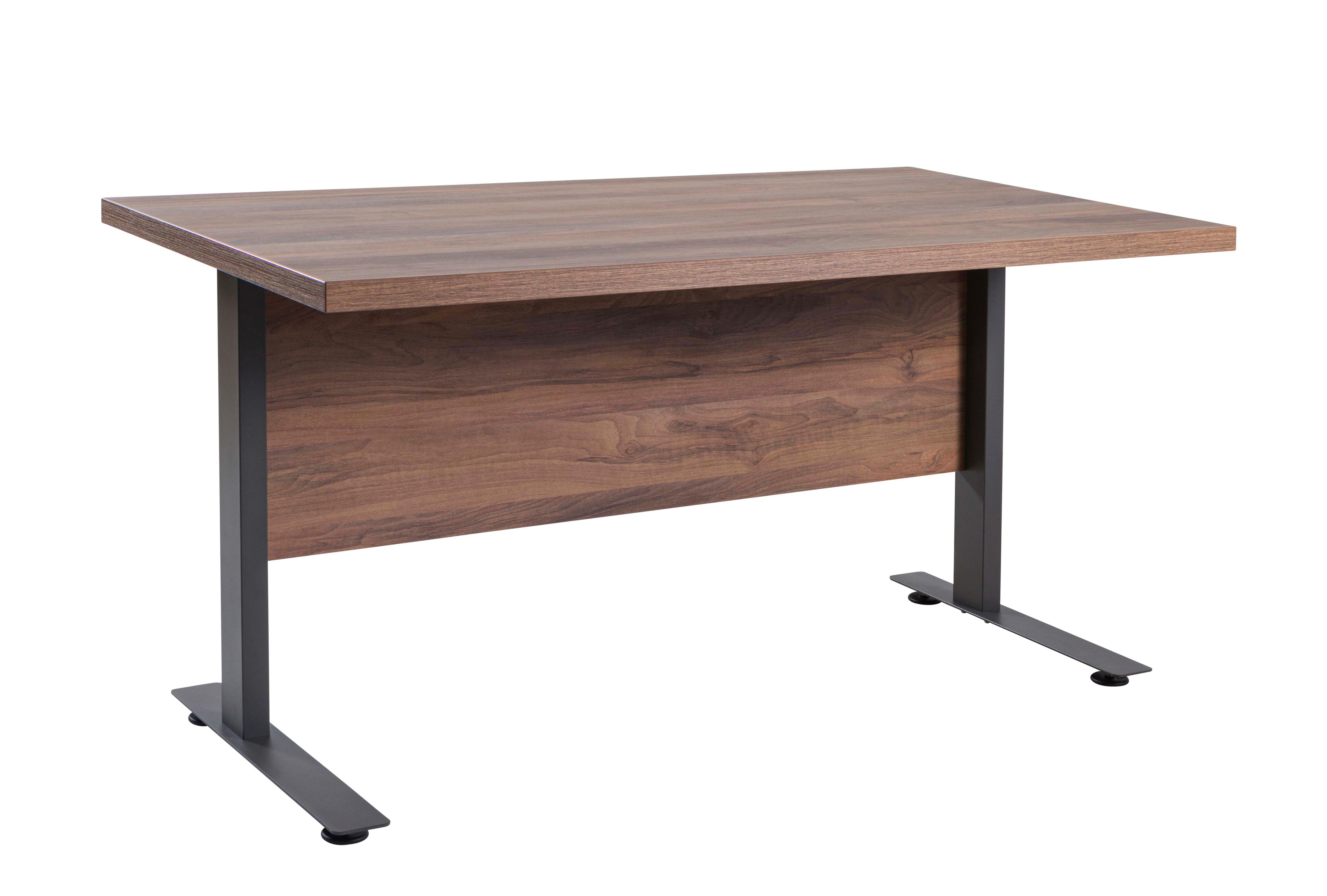 Radni Sto Rilega - boja orahovog drveta/antracit, Moderno, metal/pločasti materijal (150/75/80cm) - Modern Living