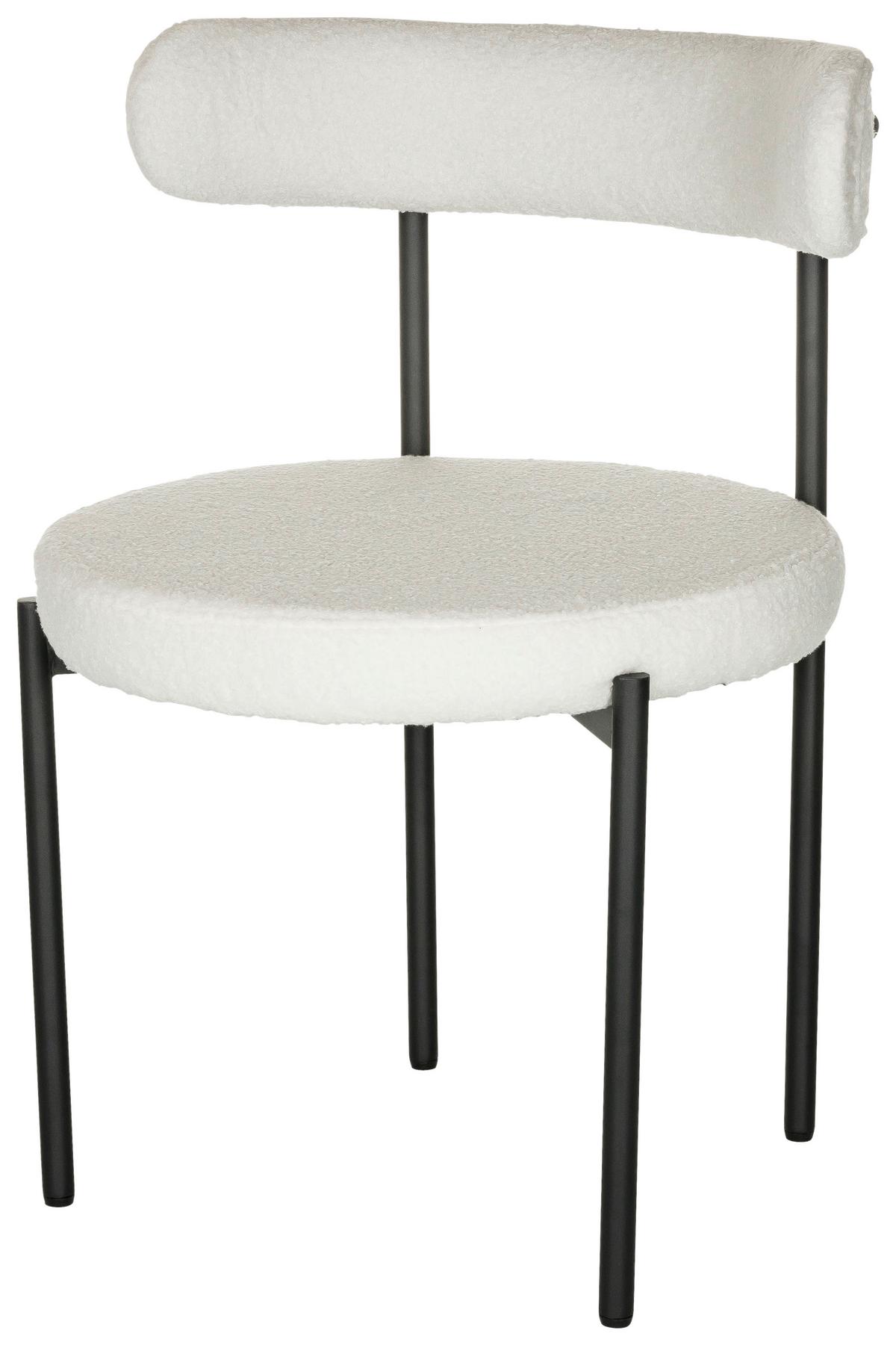 Stol Tedio, Bela - črna/bela, Basics, kovina/tekstil (55/78/56cm) - MID.YOU