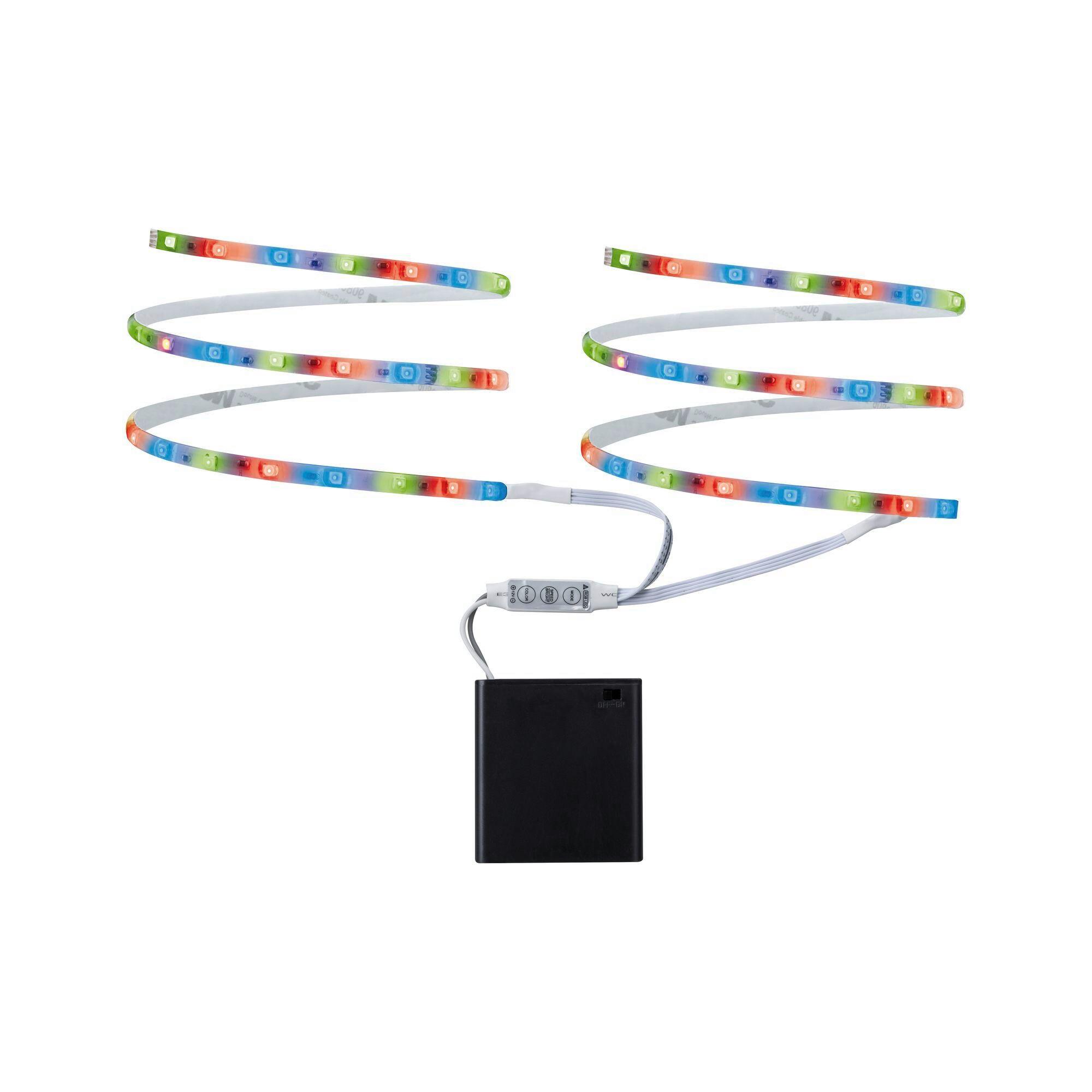 LED-Strip Mobil RGB max. 2x1,2 Watt - Weiß, Basics, Kunststoff/Metall (2x 80,0cm) - Paulmann