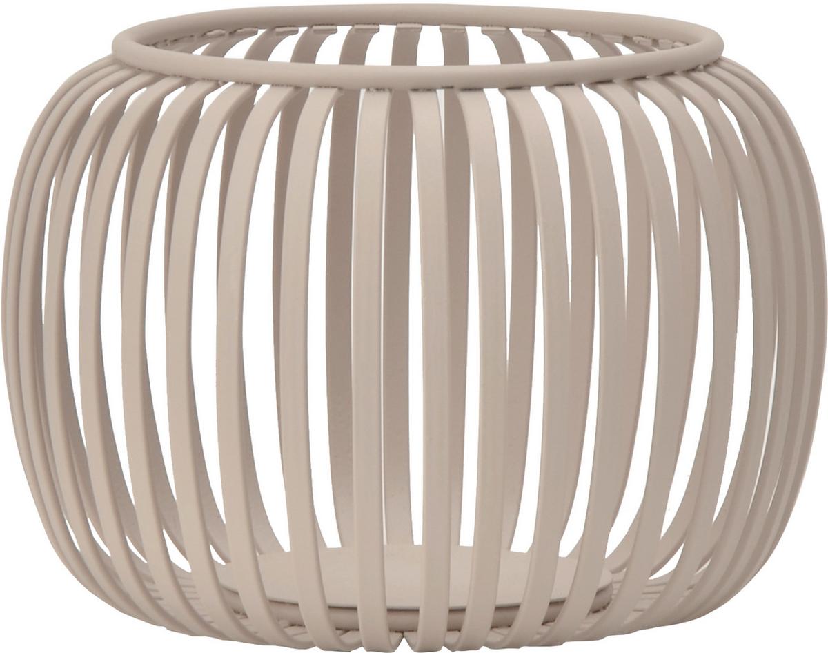 Teelichthalter Fiola Beige - Beige, Metall (14/10cm) - Mömax