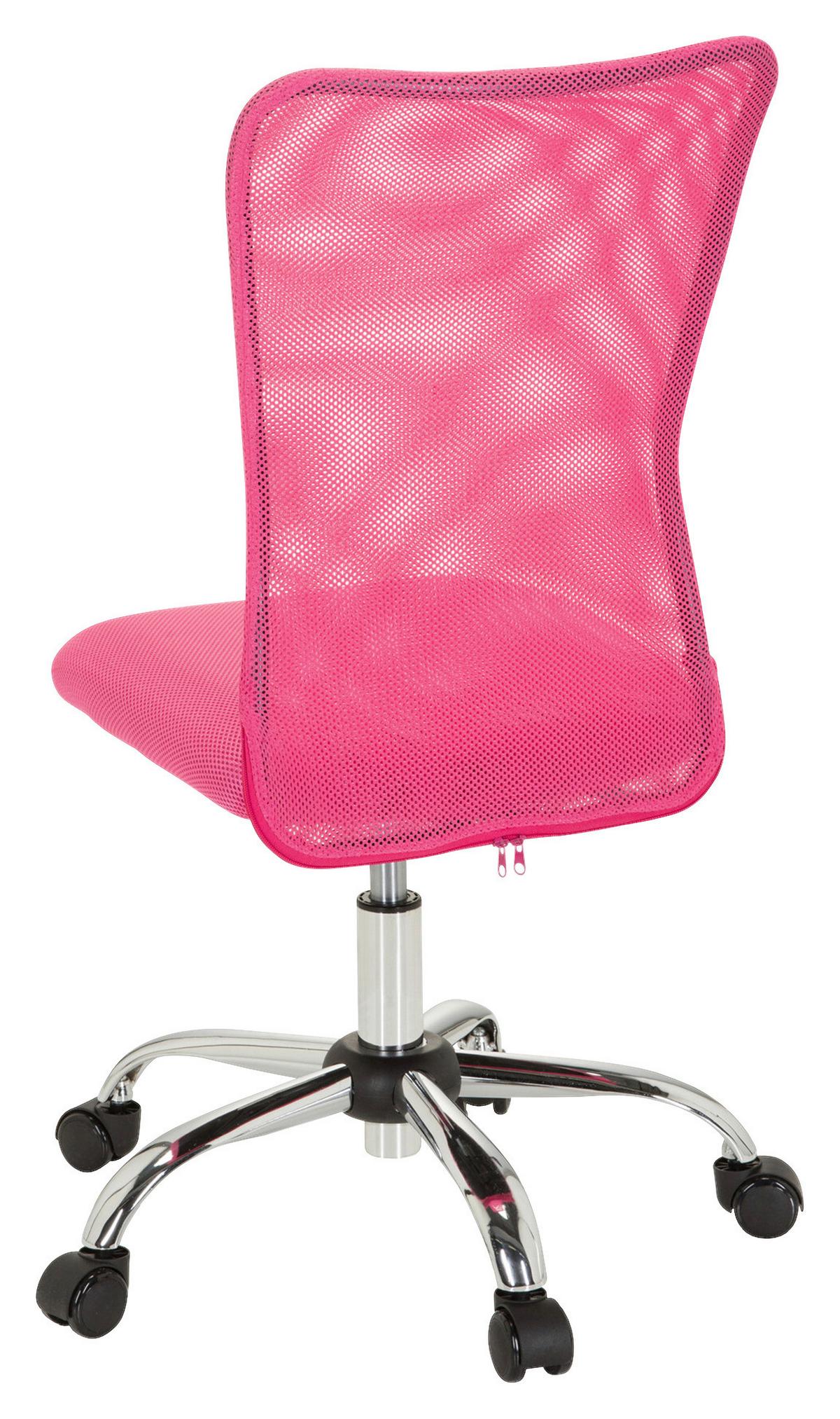Jugenddrehstuhl Kiddy Net I Pink - Chromfarben/Pink, Basics, Kunststoff/Textil (54/88/54cm) - MID.YOU