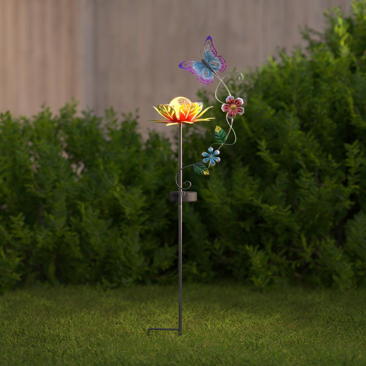 LAMPA SOLARNA ANEMONE - przejrzysty, Lifestyle, tworzywo sztuczne/metal (21,5/82/15,2cm) - Ambia Garden