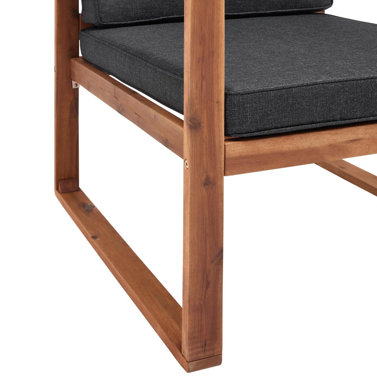 Garnitură grădină Elio - gri închis, Modern, lemn (120/60/68cm) - Bessagi Garden