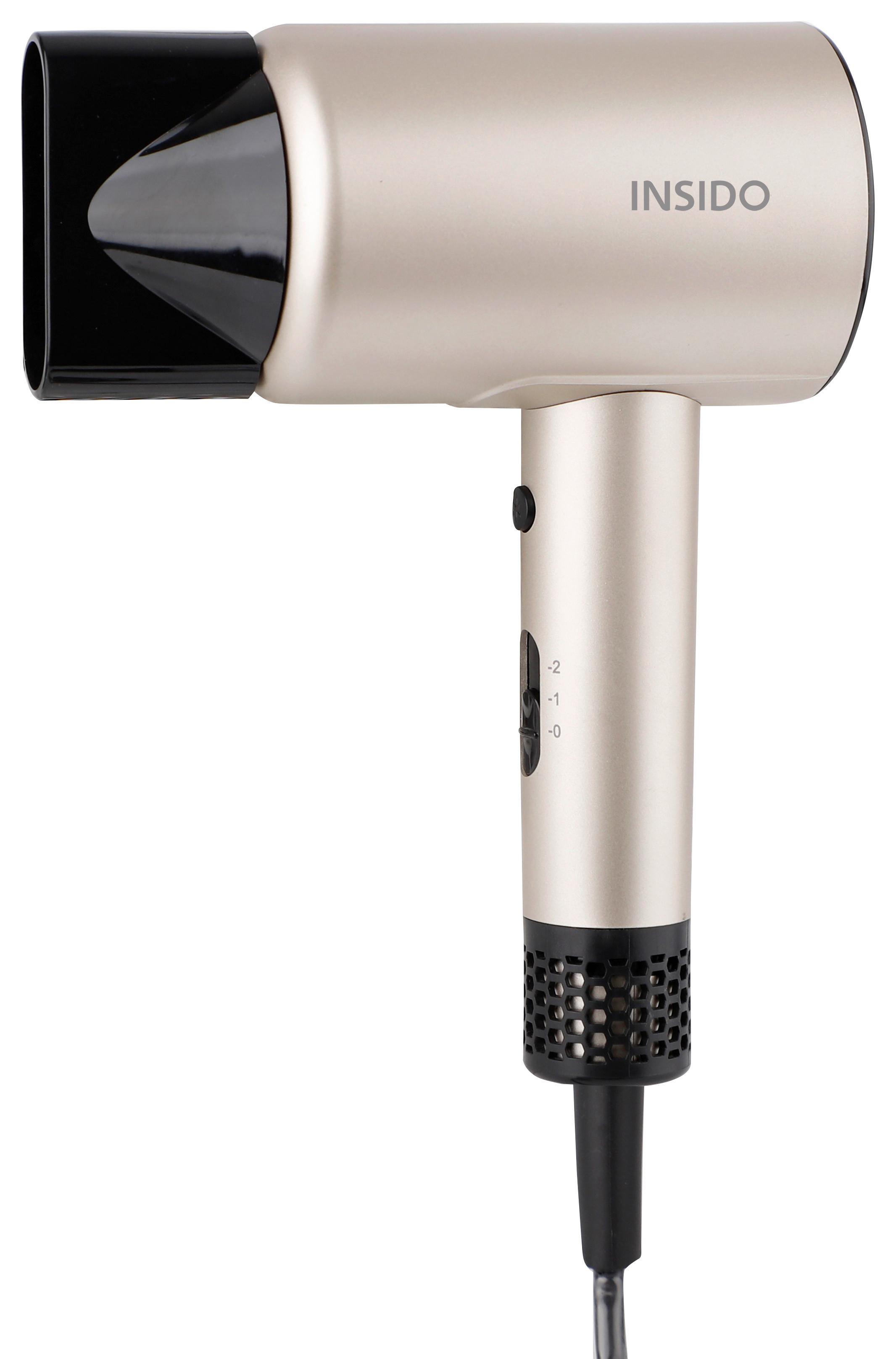 Haartrockner Foni 2 in Schwarz max. 2000 Watt - Beige/Schwarz, KONVENTIONELL, Kunststoff/Metall (22,3/9,7/26,6cm) - Insido