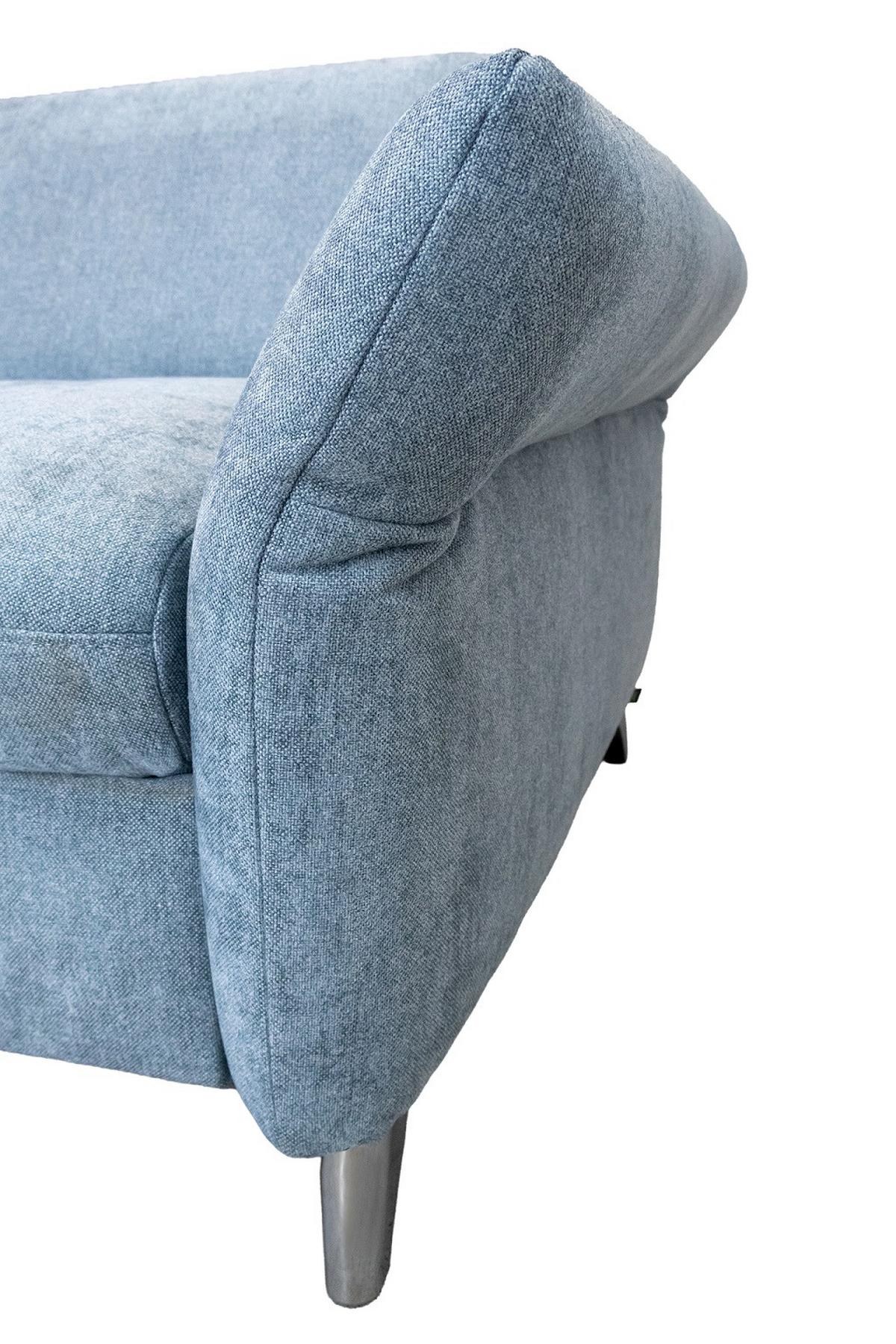 Kanapé Ágyfunkcióval Moving - világoskék, Konventionell, textil (188/92/96cm) - Premium Living