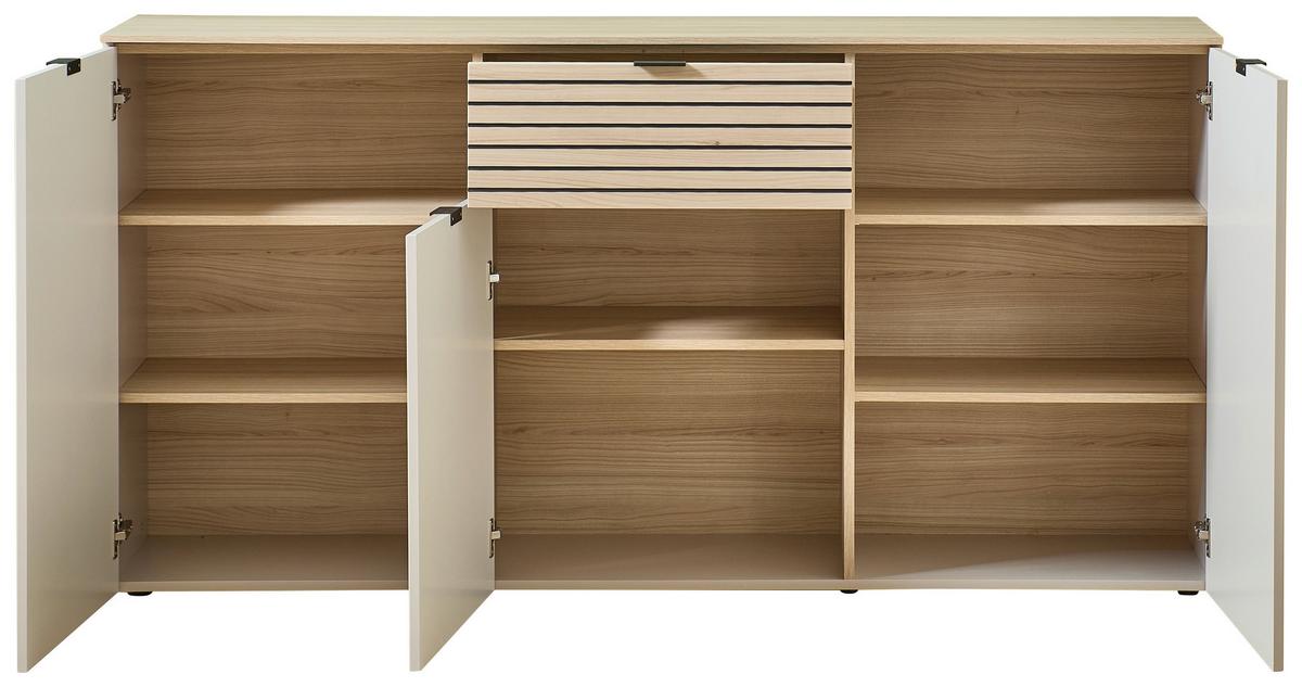 Sideboard Memphis Eichefarben/Kaschmir - Kaschmir/Eichefarben, MODERN, Holzwerkstoff/Metall (180/90/45cm) - Premium Living