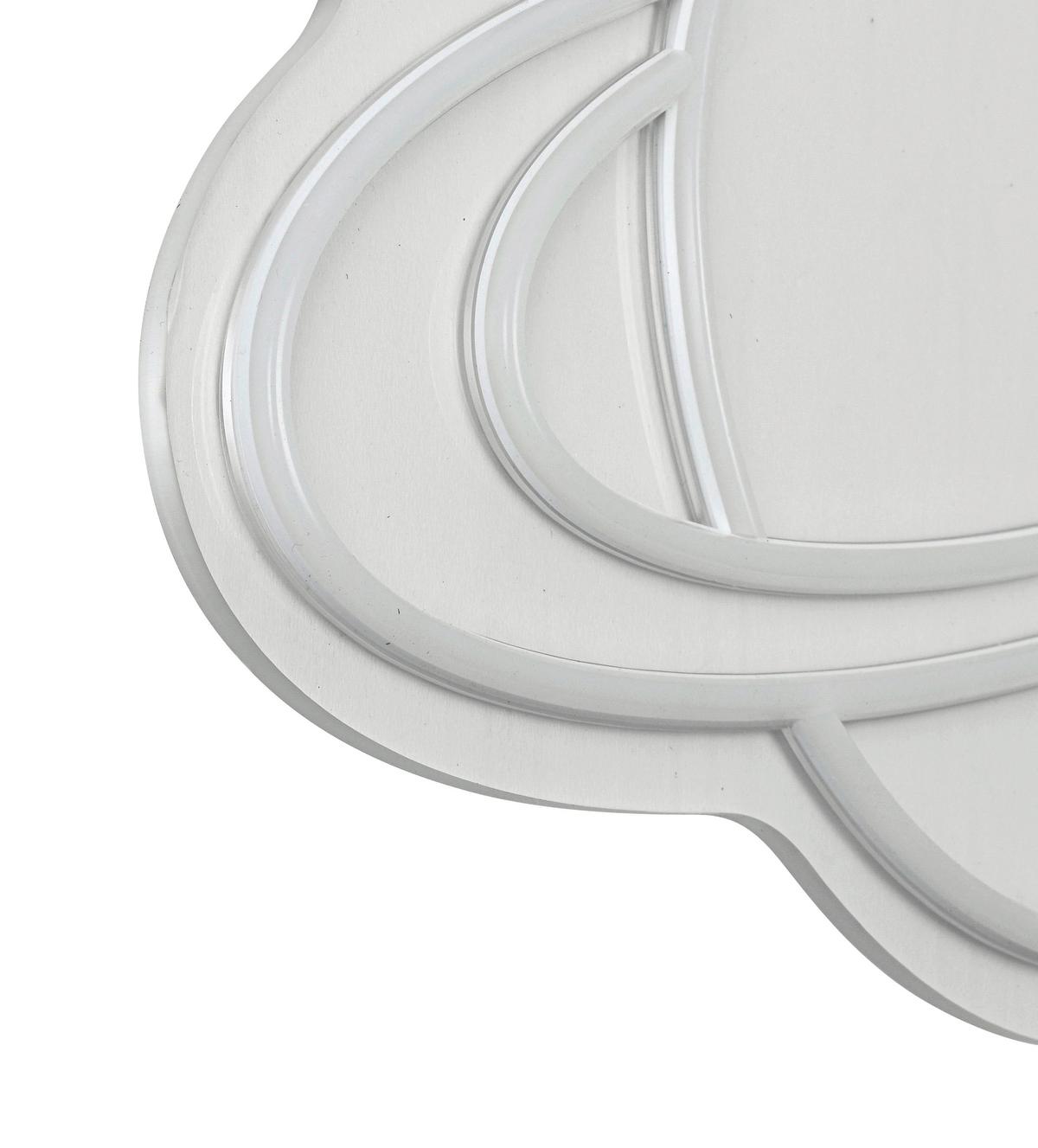 Lampă LED decorativă Erdio - alb/transparent, Modern, plastic (40/26/1cm) - Mömax