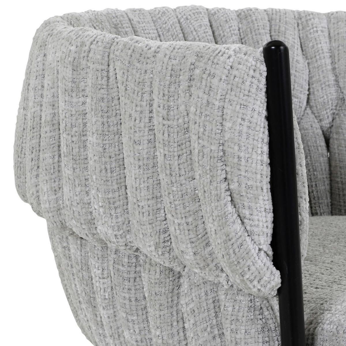 KRZESŁO Z PODŁOKIETNIKAMI TWISTY - czarny/szary, Design, metal/tkanina (65/76/60cm) - Carryhome