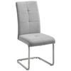 Schwingstuhl Lucie Hellgrau Webstoff Gepolstert - Chromfarben/Hellgrau, MODERN, Holz/Textil (42,5/98/45cm) - Bessagi Home