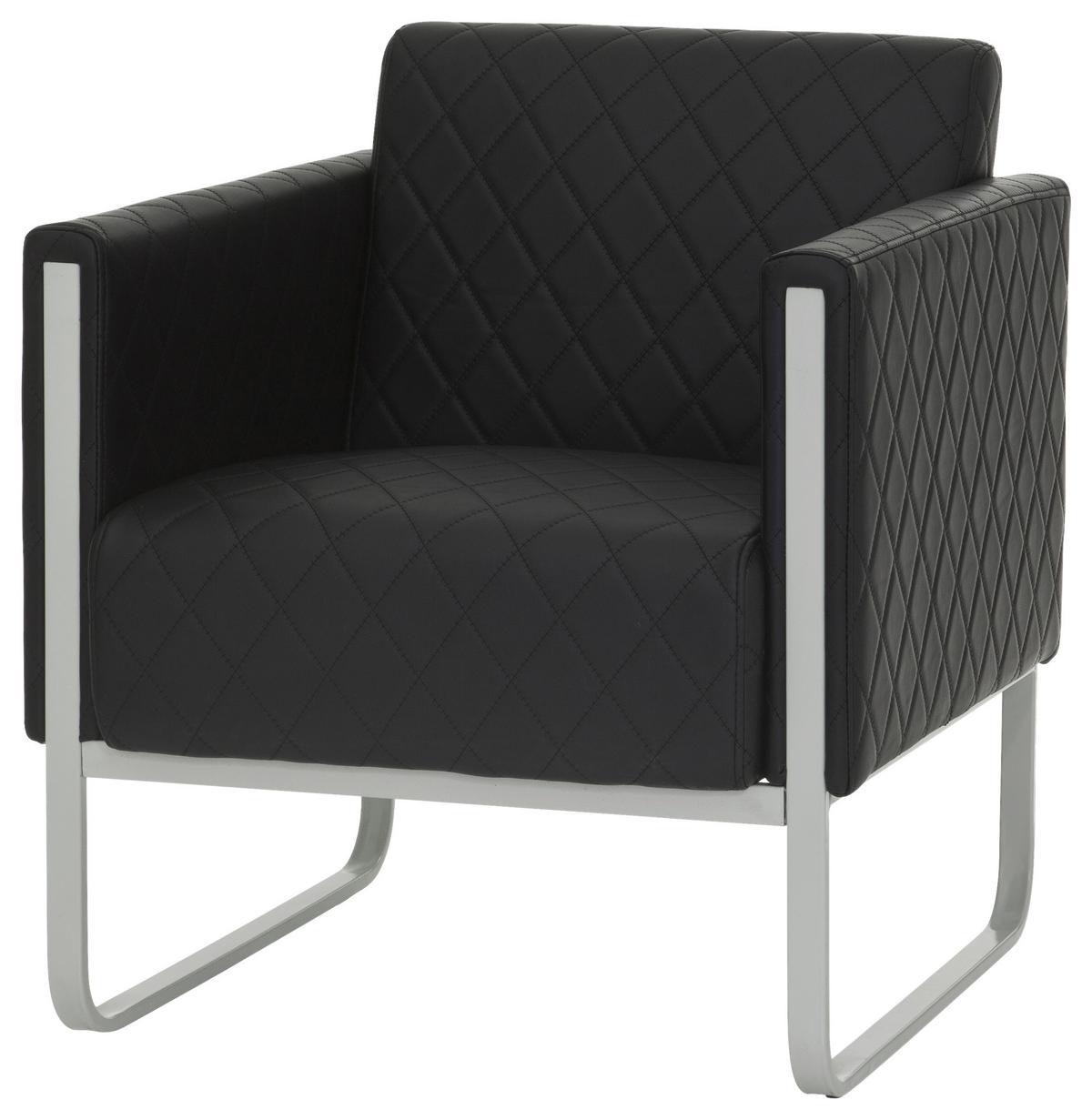 Fotelj Aruba Step, Črna - črna/siva, Moderno, kovina/tekstil (67/78/71cm) - MID.YOU