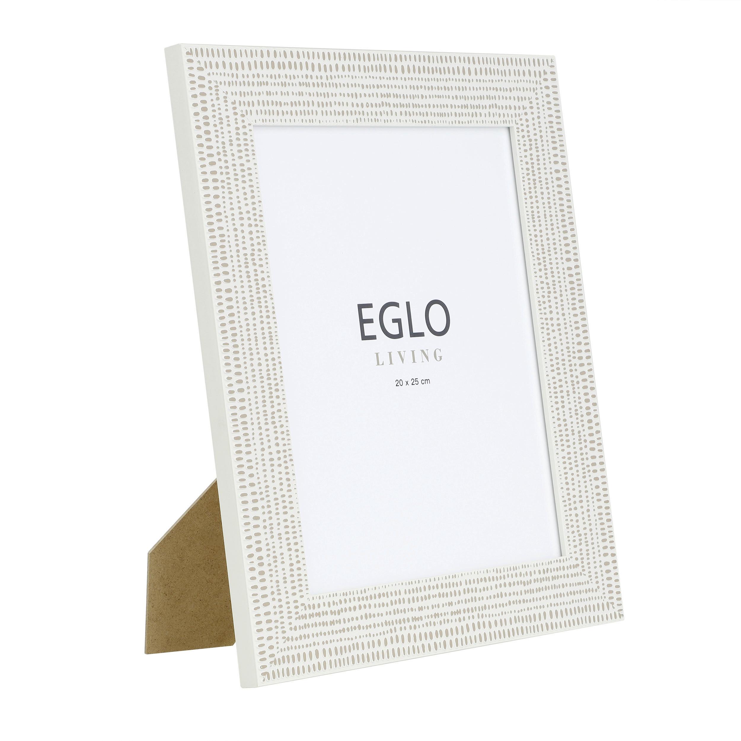 Rahmen Kemayan Creme/Taupe ca. 27x32cm - Taupe/Creme, Trend, Glas/Kunststoff (27/1,5/32cm) - Eglo