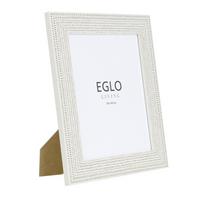 Rahmen Kemayan Creme/Taupe ca. 27x32cm - Taupe/Creme, Trend, Glas/Kunststoff (27/1,5/32cm) - Eglo