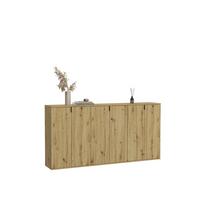 Schuhschrank Projekt X ca.183x99x34cm Eichefarben - Schwarz/Eiche Artisan, KONVENTIONELL, Holzwerkstoff/Metall (183/99/34cm) - MID.YOU