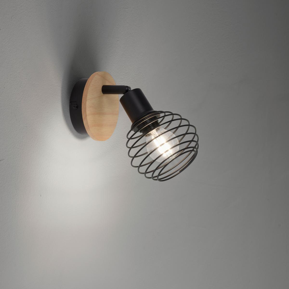 Wandleuchte 15921-79 max. 40 Watt - Natur, Holz/Kunststoff (11,7/11,7/21cm)