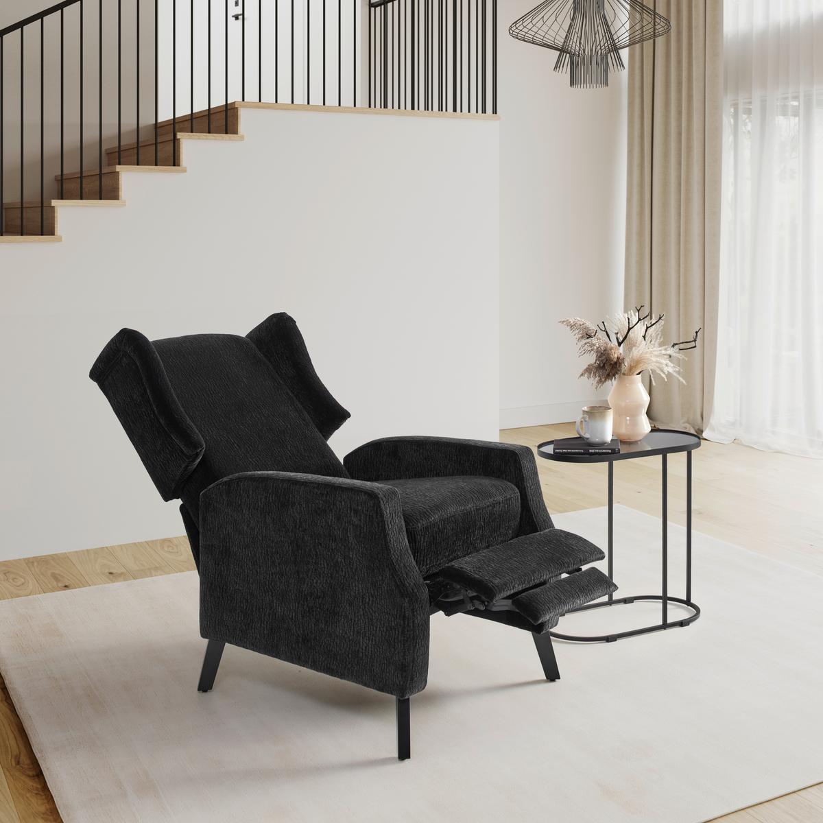 Relaxsessel Cosy Schwarz - Schwarz, MODERN, Holz/Textil (68/104/87cm) - Mömax