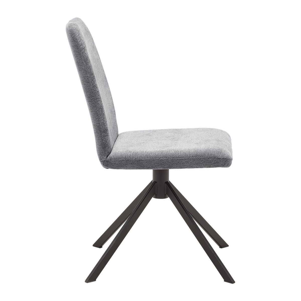 Stuhl Kassel Grau/Schwarz - Schwarz/Grau, MODERN, Textil/Metall (47/92/43cm) - Based