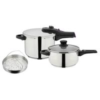 Set Loncev Na Pritisk Rapid, 2-Delni - srebrne barve, Basics, kovina (22cm) - GSW