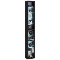 WANDREGAL RASITO XL - Schwarz, Design, Glas/Holzwerkstoff (21/152/14cm) - MID.YOU