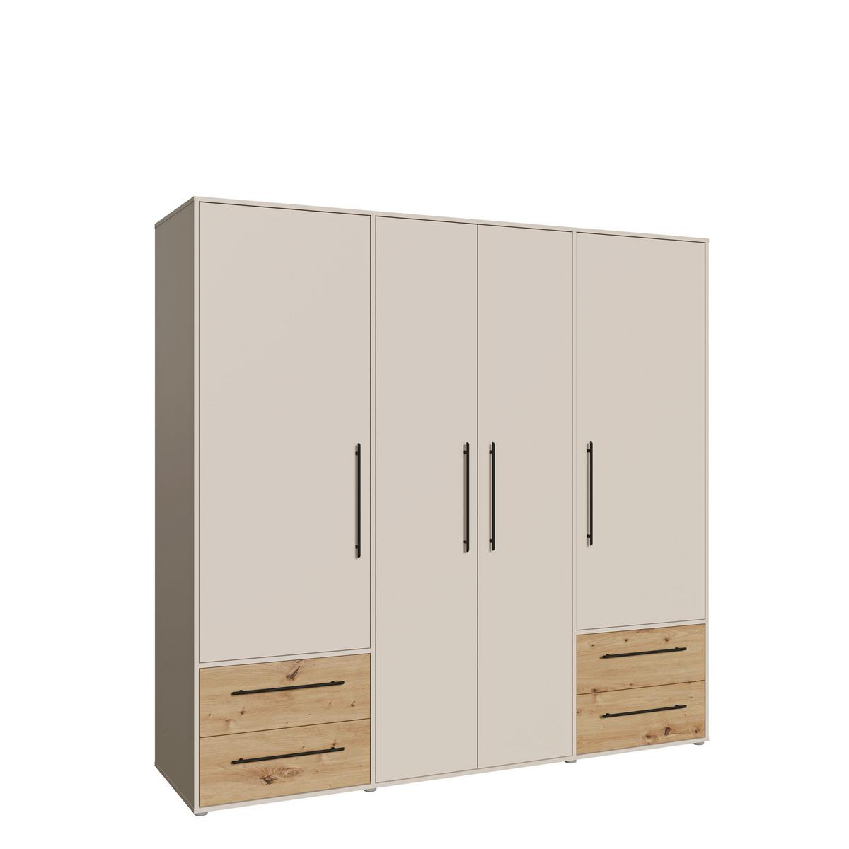 Ormar S Klasičnim Vratima Mokkaris - boje hrasta/boje pijeska, Konvencionalno, drvni materijal/plastika (205,9/200,1/58,8cm) - Modern Living