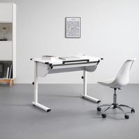 BIURKO CARALINA - biały, Modern, metal (112/60/53-83cm) - Bessagi Home