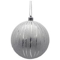 Christbaumkugel Weiss - Weiss, Konventionell, Kunststoff (10cm) - Mömax