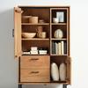 HIGHBOARD SHIVA - couleur acacia/noir, MODERN, métal/bois (88/145/40cm) - Mömax