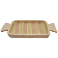 Okrasni Krožnik Candy - roza/rjava, Konvencionalno, keramika (21,4/2,3/10,5cm) - Mömax