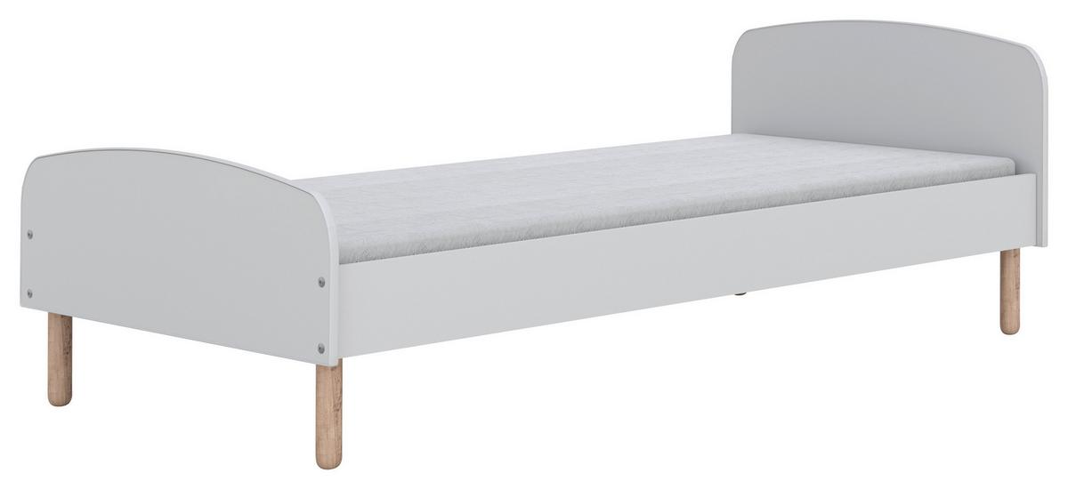 Otroška Postelja Emma, 90x200cm - bela/barve breze, Moderno, leseni material/les (90/200cm) - MID.YOU